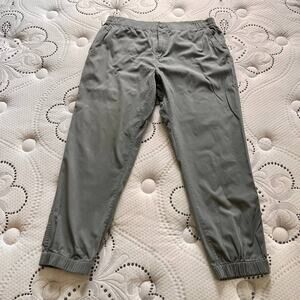 J. Crew Cuffs Pants Mens Size XL Gray Twill Drawstring Garment-Dyed Elastic
